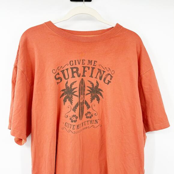 Life Is Good Mens Give Me Nuthin Surfing Crusher T Shirt Size XL Hawaiian Summer - Picture 3 of 7